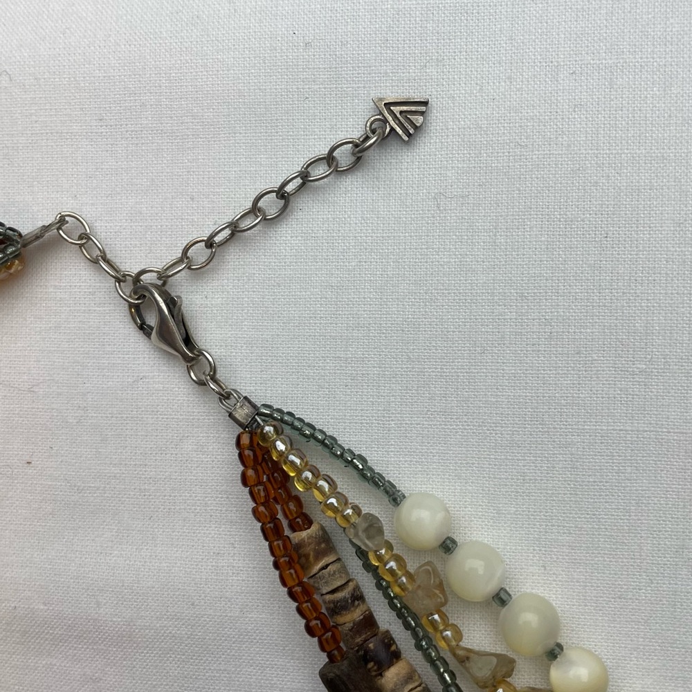 Silpada multi-strand necklace in neutral colors - Picture 3 of 5
